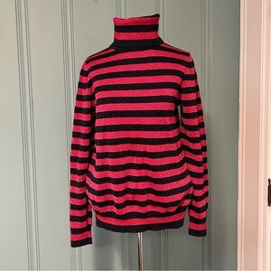 Jcrew Signature Sparkly Dark Navy/Purple and Pink Turtleneck Sweater